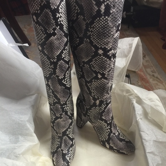JCREW SNAKESKIN TALL BOOTS sz 7 NIB - Picture 3 of 5